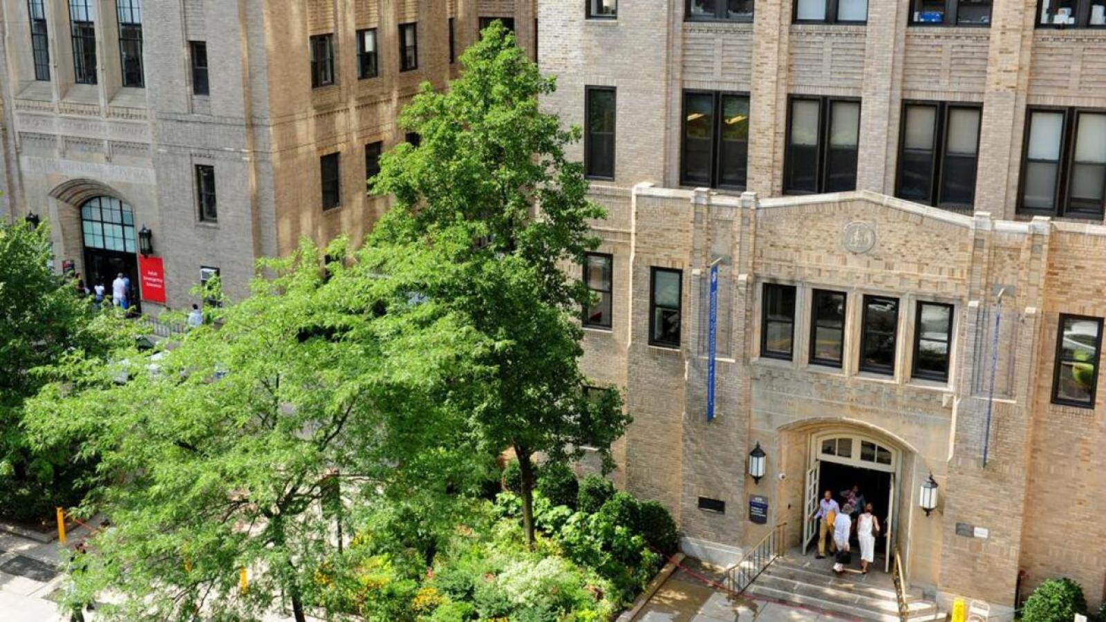 Front entrance of CUIMC/NYP Hospital.