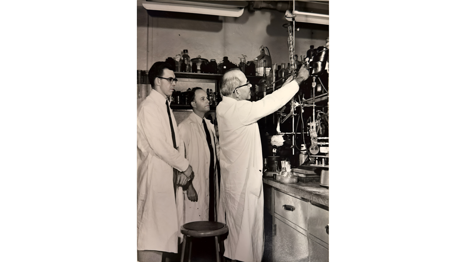 Dr. Philip Hoffman (Left) & Dr. Alfred Linker (Middle) & Dr. Karl Meyer (Right)