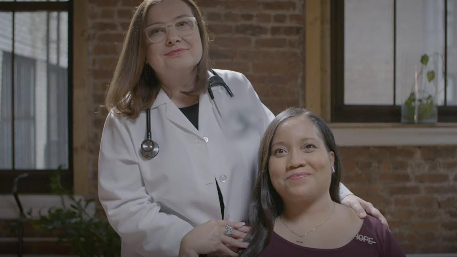 Anca Askanase and patient