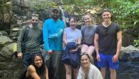 Members of the Mor Lab pose for picture during wilderness hike.